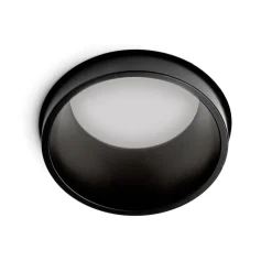 Thessaly indbygningsspot, sort, gips, Ø 10 cm, GU10