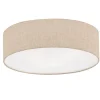 Thor loftslampe i tekstil, sand, Ø 40cm