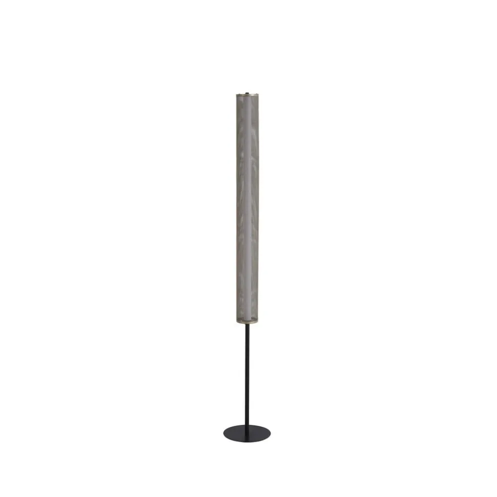 Thread LED-gulvlampe, guldfarvet, dæmpbar i 3 trin, stål