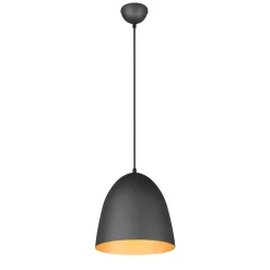 Tilda hængelampe, 1 lyskilde, sort/guld, Ø 25 cm