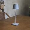 Toc LED-bordlampe med USB-oplader, IP54, grå