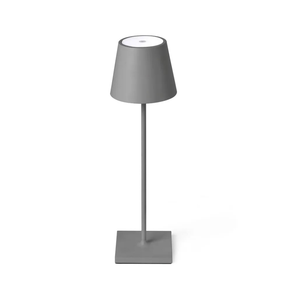 Toc LED-bordlampe med USB-oplader, IP54, grå