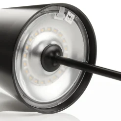 Toc LED-bordlampe med USB-oplader, IP54, sort