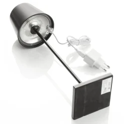Toc LED-bordlampe med USB-oplader, IP54, sort