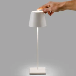 Toc LED-bordlampe med USB-oplader, IP54, hvid