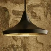 Tom Dixon Beat Wide LED-hængelampe, sort