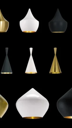 Tom Dixon Beat Wide LED-hængelampe, sort