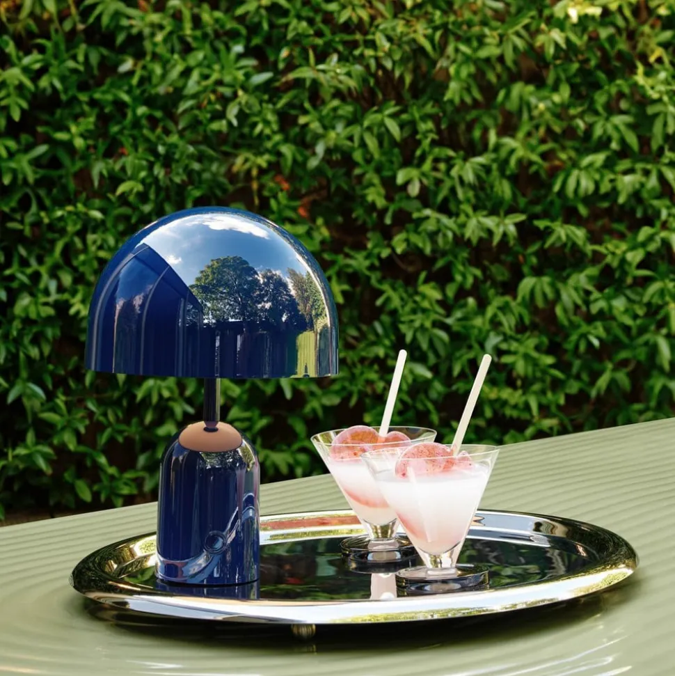 Tom Dixon Bell bærbar LED-bordlampe, indigo, 28 cm