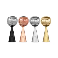 Tom Dixon LED-bordlampe Melt, guldfarvet, højde 29 cm