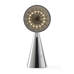 Tom Dixon LED-bordlampe Pose, sølvfarvet, højde 25 cm