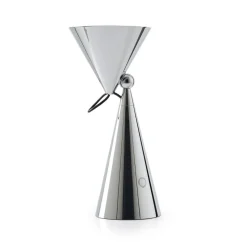 Tom Dixon LED-bordlampe Pose, sølvfarvet, højde 25 cm