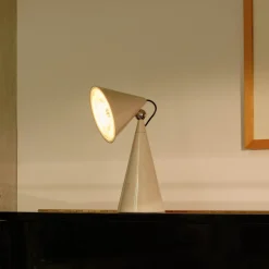 Tom Dixon LED-bordlampe Pose Task Light, lysegrå, 41 cm