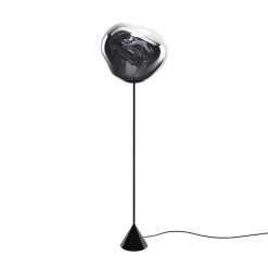 Tom Dixon LED-gulvlampe Melt Cone Slim, røggrå, 180 cm