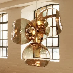 Tom Dixon LED-lysekrone Melt Chandelier, bronzefarvet