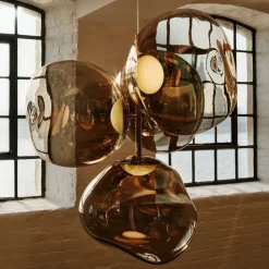 Tom Dixon LED-lysekrone Melt Chandelier, bronzefarvet