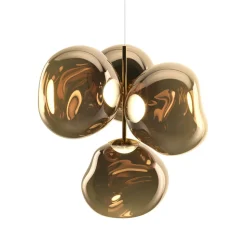 Tom Dixon LED-lysekrone Melt Chandelier, bronzefarvet