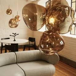 Tom Dixon LED-lysekrone Melt Chandelier, bronzefarvet