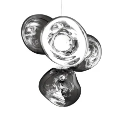 Tom Dixon LED-lysekrone Melt Chandelier, kromfarvet
