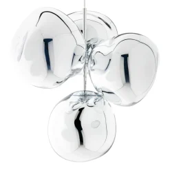 Tom Dixon LED-lysekrone Melt Chandelier, kromfarvet