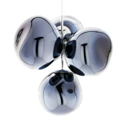 Tom Dixon LED-lysekrone Melt Chandelier, røggrå