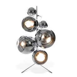 Tom Dixon Mirror Ball Floor Chandelier, sølvfarvet, 182 cm