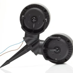 Tommy-EL spydspot rundt sort/frostet, 2 x 10 W CCT