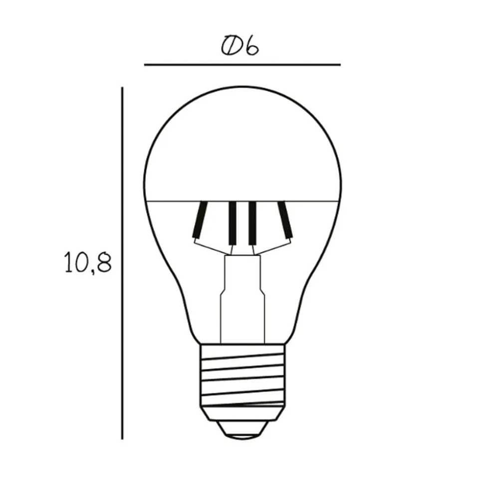 Topforspejlet pære Arbitrary E27 guld 3,5W 2700K dæmpbar