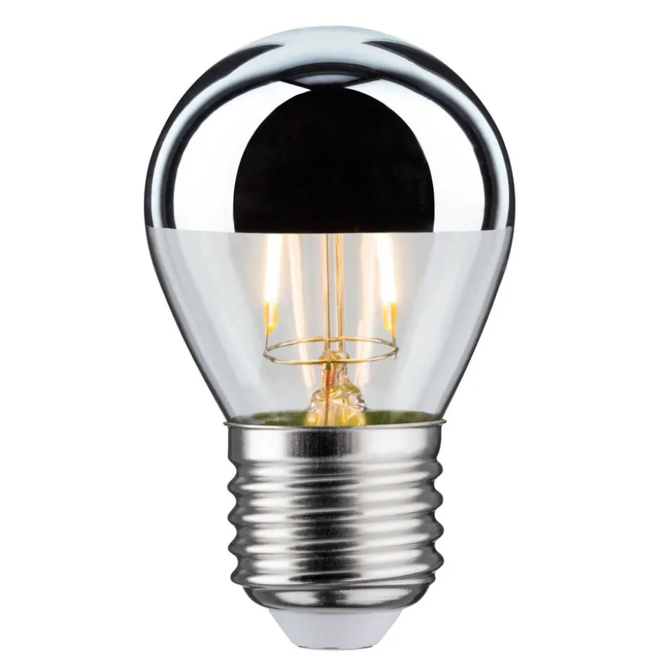 Topforspejlet pære E27 drop 827silver 2,6W