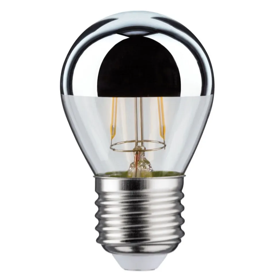 Topforspejlet pære E27 drop 827silver 2,6W