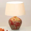 Toulouse rund bordlampe, højde 42 cm, rød