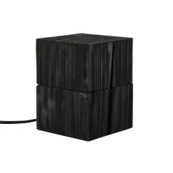 Treasure bordlampe, sort, træ, hængslet
