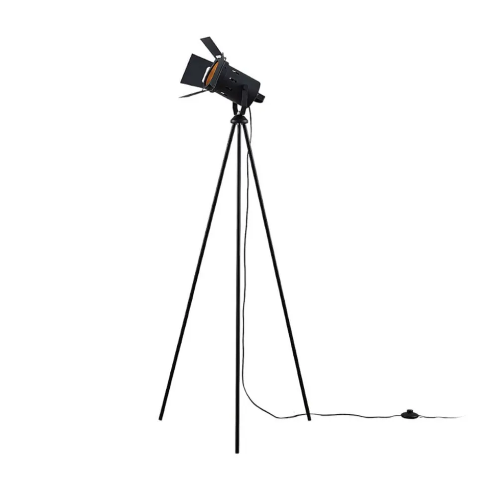 Trebenet gulvlampe Devon i sort