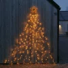 Triangel LED-lysgardin med stjerne
