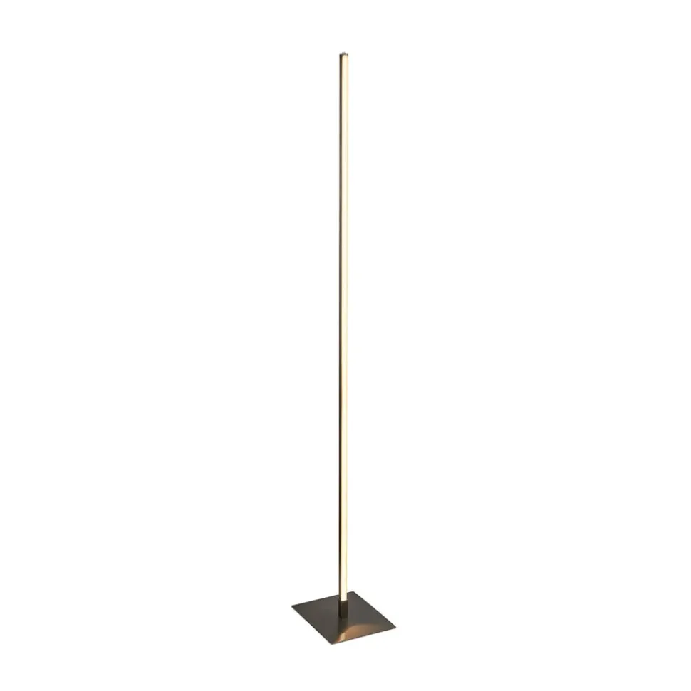 Tribeca LED-gulvlampe, sølv/opalhvid, metal, CCT, 150 cm