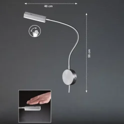 Trinløs dæmpbar LED-væglampe Raik med stik