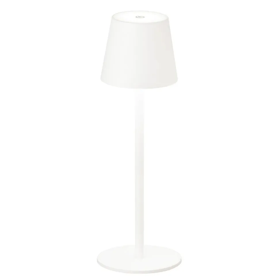 Tropea LED-bordlampe med batteri, sandet hvid