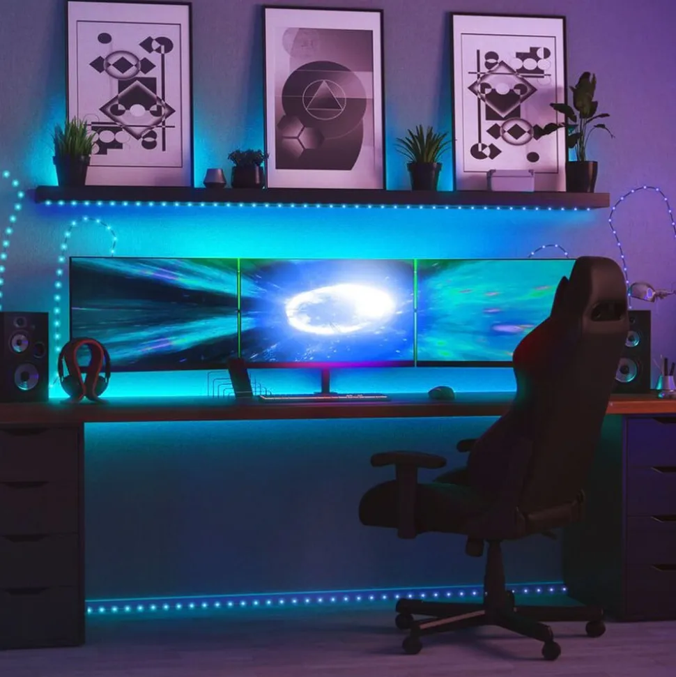 Twinkly Dots LED-lyskæde RGB, gennemsigtig, IP44, 10 m
