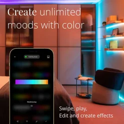 Twinkly Dots LED-lyskæde RGB, gennemsigtig, IP44, 10 m