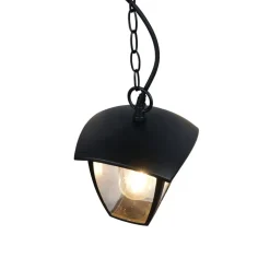 Udendørs hængelampe VENTA, sort, 17 x 17 cm, metal, IP44