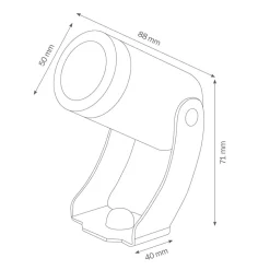 Udendørs LED-spot 1446LED, grafit, 30