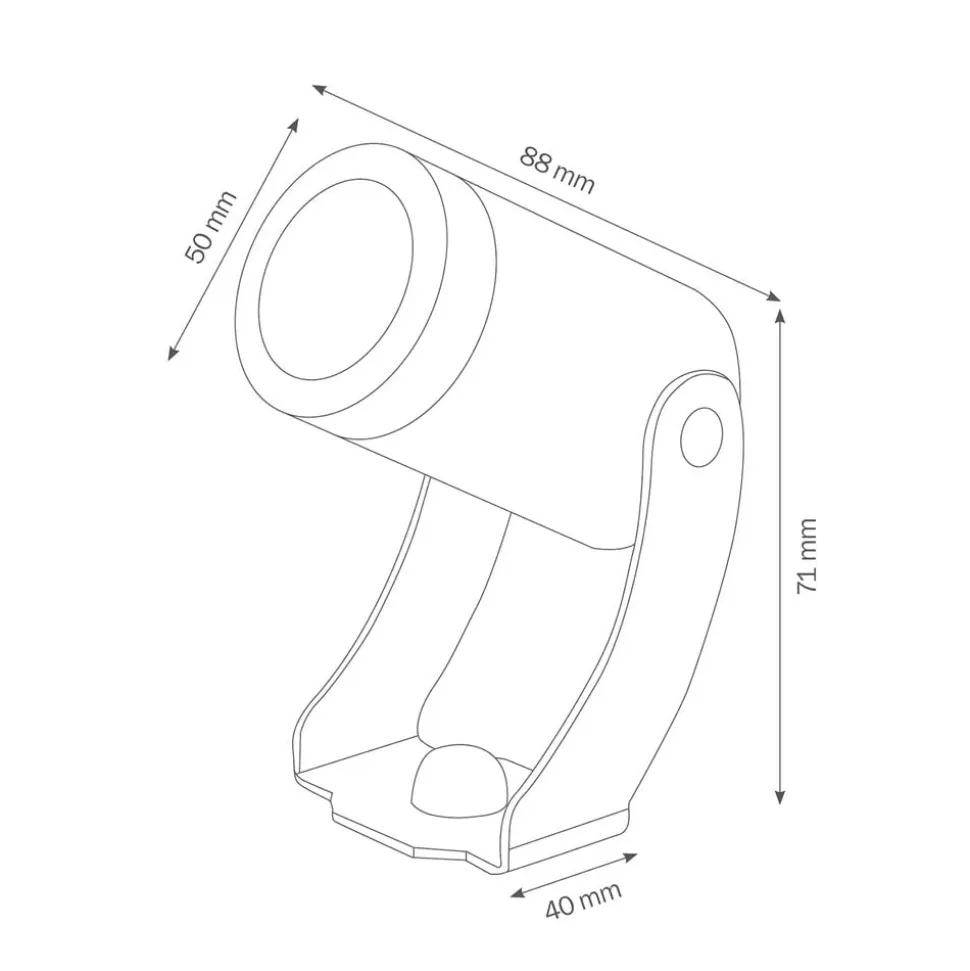 Udendørs LED-spot 1440LED, sølv, 90°