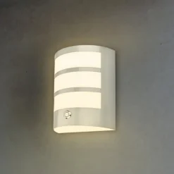 Udendørs LED-væglampe 3793014, kromfarvet, dæmpbar, IP44