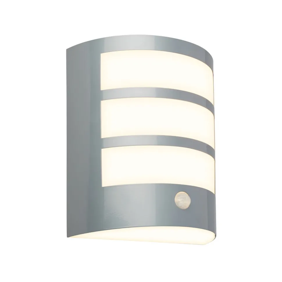 Udendørs LED-væglampe 3795014, kromfarvet, sensor, IP44