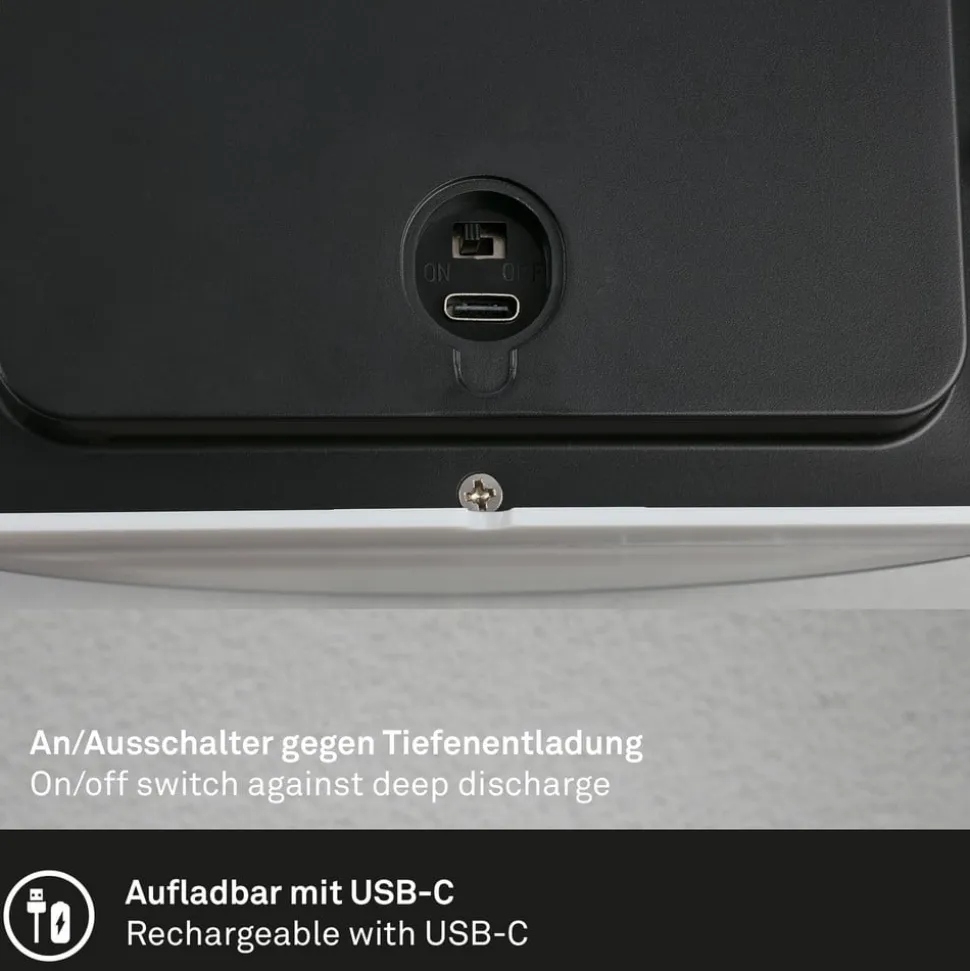 Udendørs LED-væglampe 3795014, kromfarvet, sensor, IP44