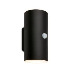 Udendørs LED-væglampe 3787015, sort, sensor, op/ned