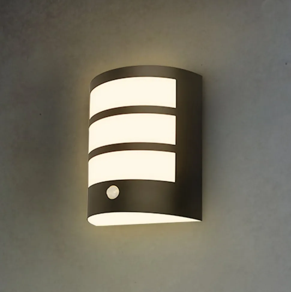Udendørs LED-væglampe 3795015, sort, sensor, IP44