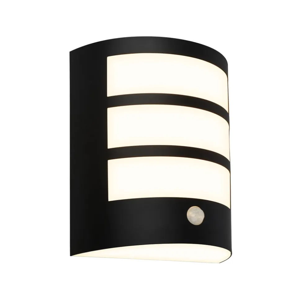 Udendørs LED-væglampe 3795015, sort, sensor, IP44