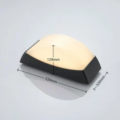 Udendørs LED-væglampe Alexey, IP65, mørkegrå