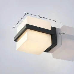 Udendørs LED-væglampe Auron, terningformet
