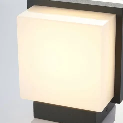 Udendørs LED-væglampe Auron, terningformet